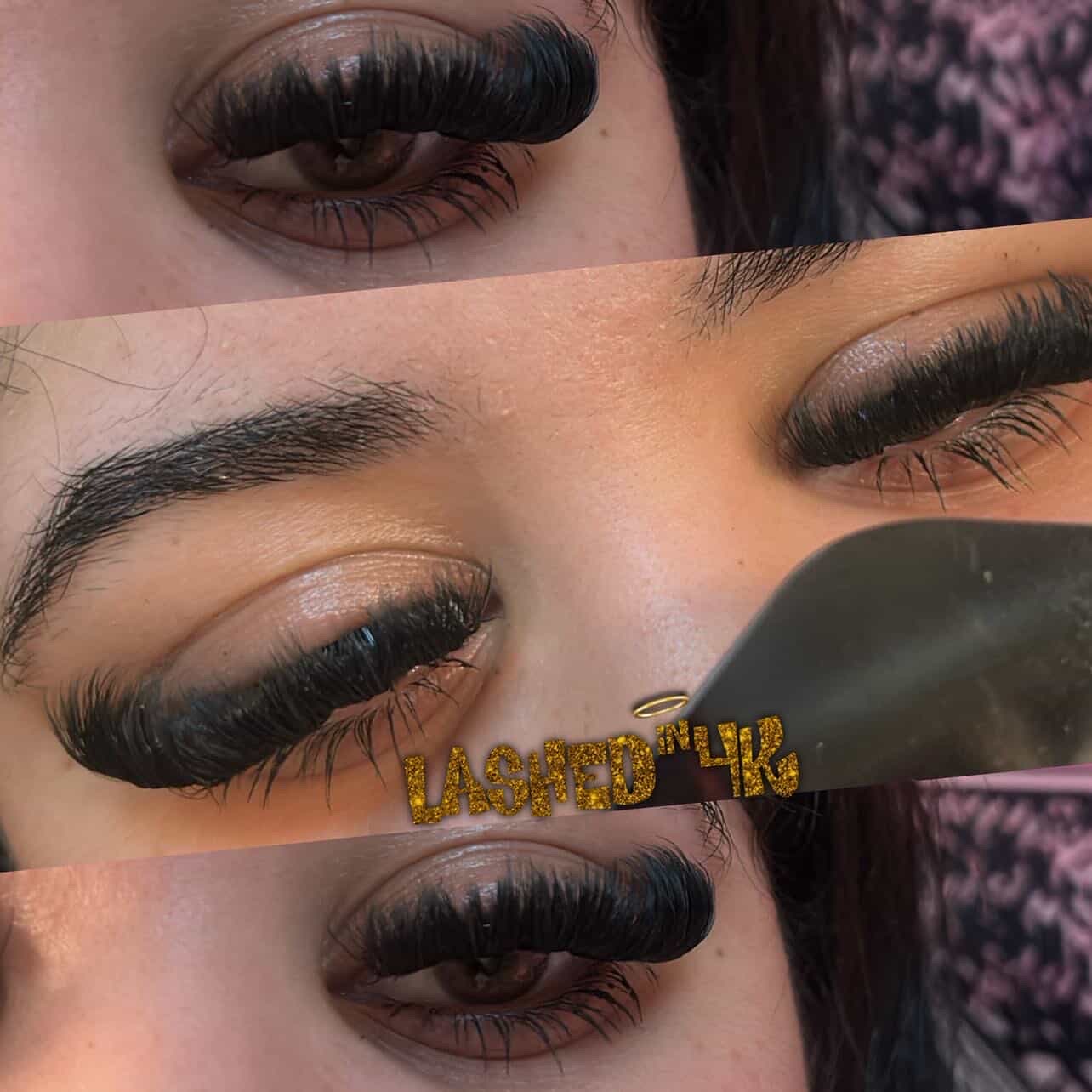 Classic lash set close-up