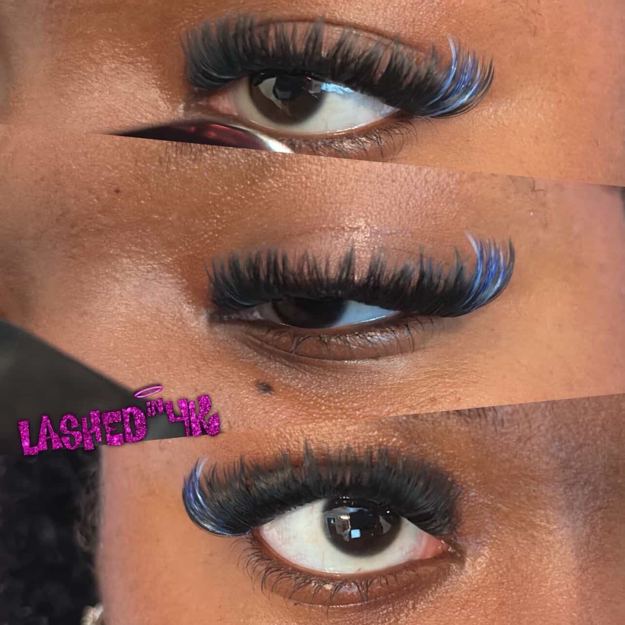 Wispy lash set close-up